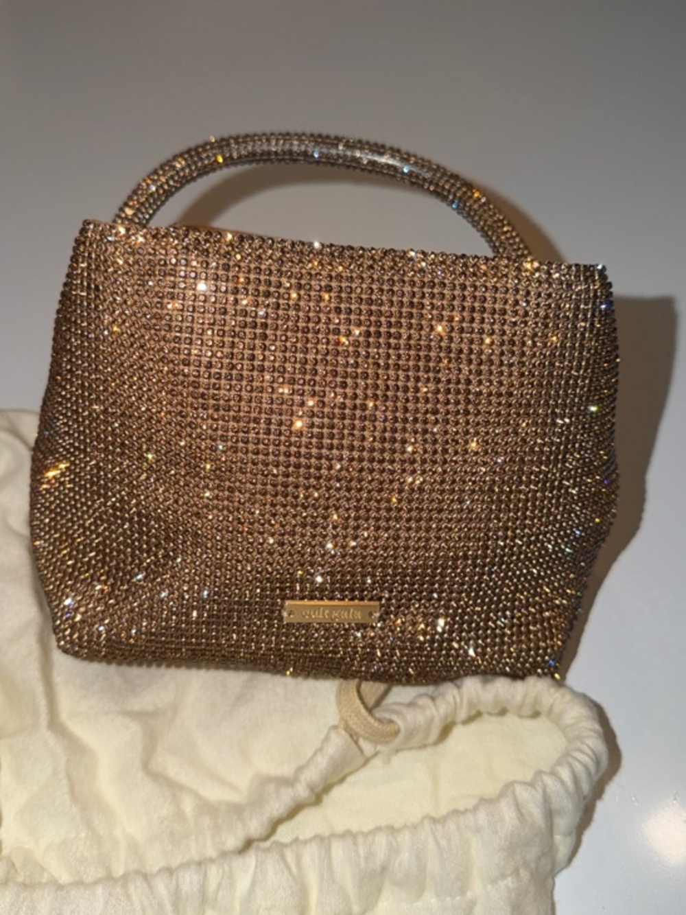 Cult Gaia Crystal Mesh Top-Handle Evening Bag - Picture 7 of 7